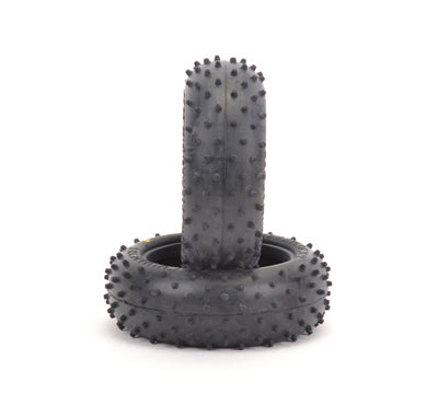 Mini Spike 2 Front 1/10th Buggy Tyres - Yellow