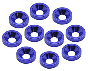 M4 Alloy Countersunk Washers - Blue