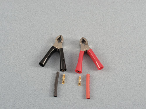 Crocodile Clips with 4mm Gold Connectors - 1 Pair