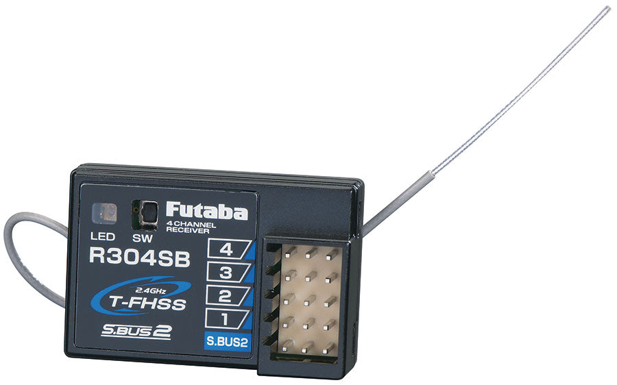 Futaba T4GRS - 2.4GHz T-FHSS 4-Channel Combo including R304SB with Telemetry (Dry)