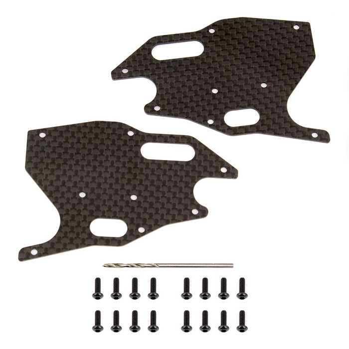 RC8B3.1 Factory Team Graphite Arm Stiffeners - Front