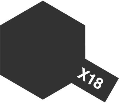 Acrylic Mini X-18 Semi Gloss Black Paint