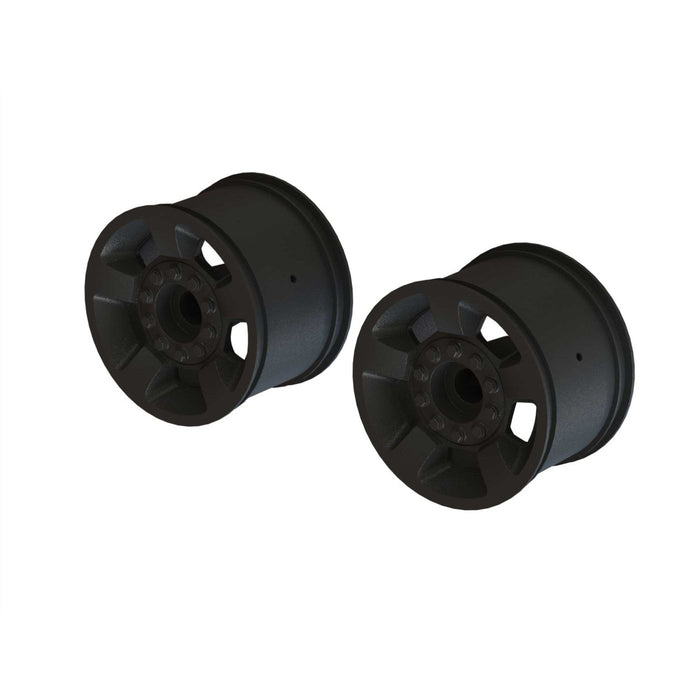 2.8" Wheel 14mm Hex Black - 1pr