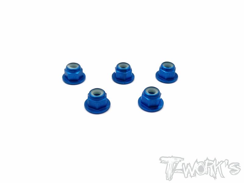 Alu Flange Lock Nuts 3mm - Tamiya Blue 5pcs