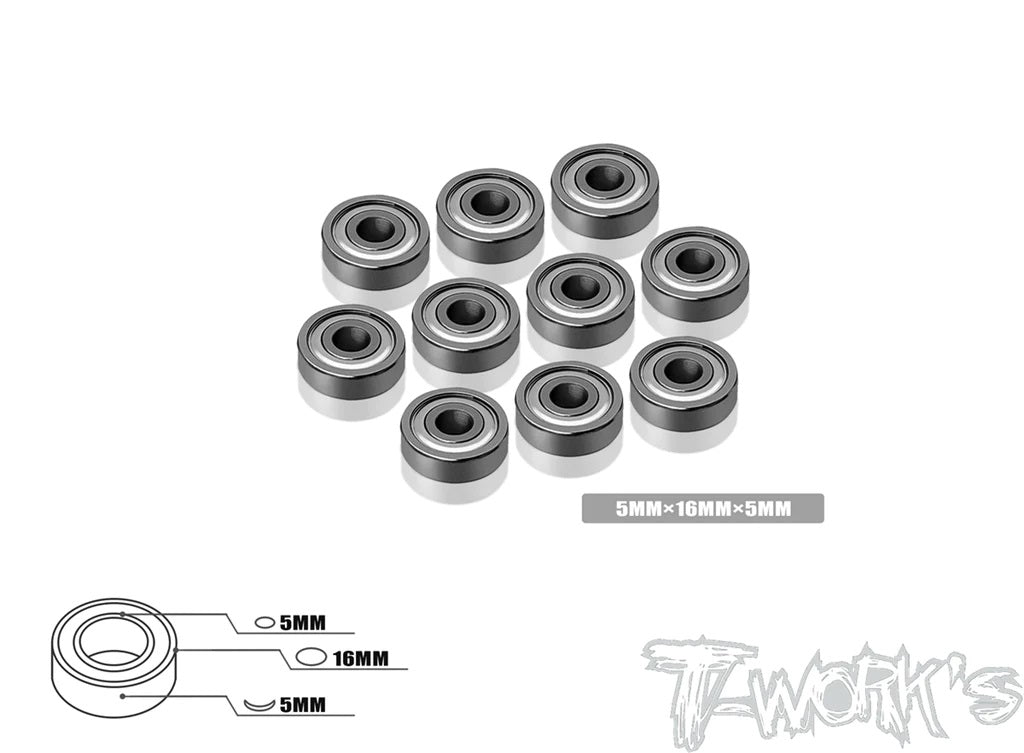 Tworks BB-5165-10 Bearing 5x16x5mm - 10pcs — Herts RC Models