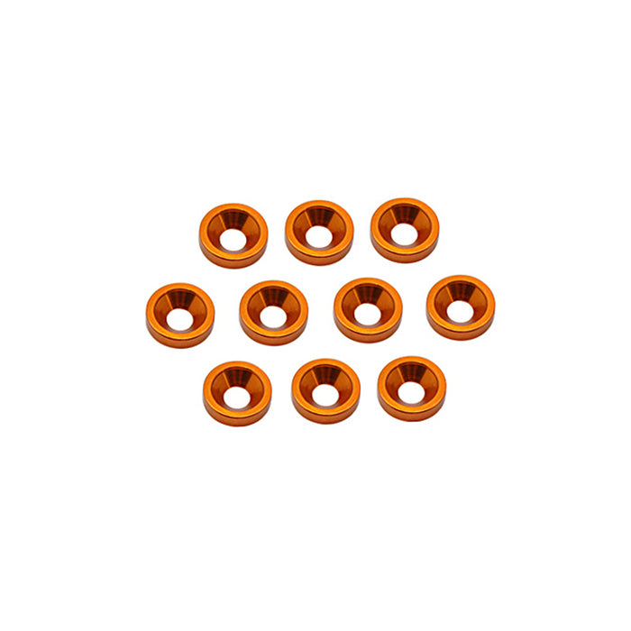 M4 Countersunk Alloy Washers Orange - Pack of 10