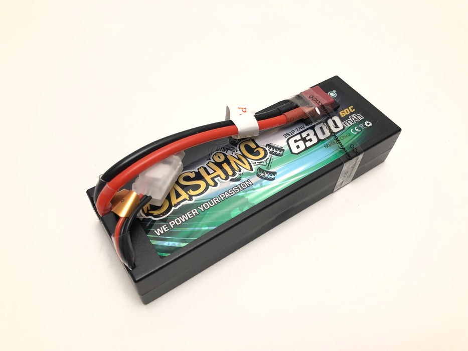 Bashing 2S 7.4V 6300mah 60C Lipo Battery with Deans Connector