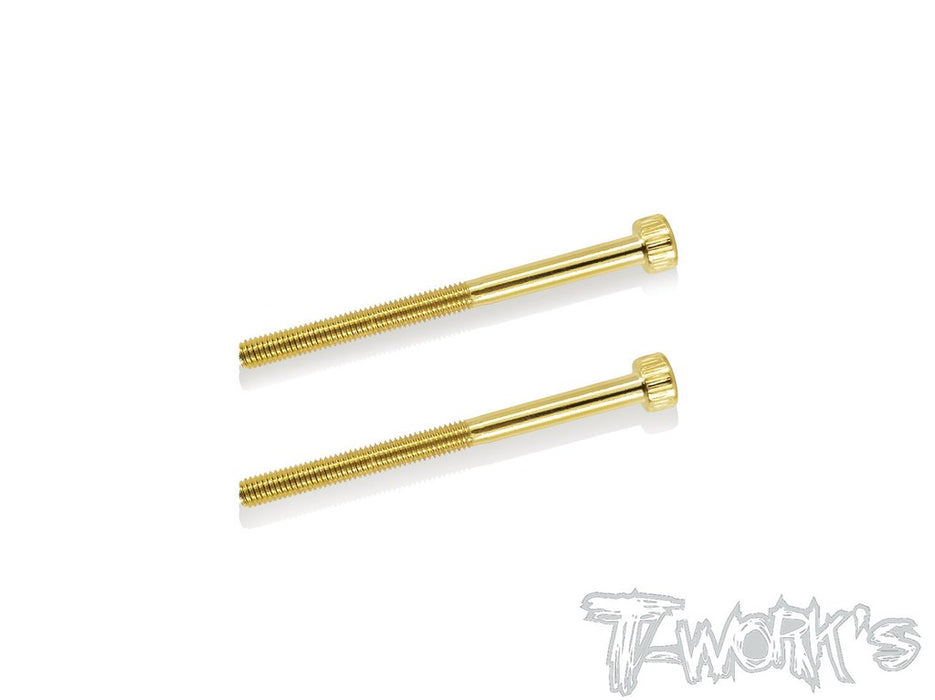 Gold CapHead Screws Half Thread M3 x 40mm - 2pcs