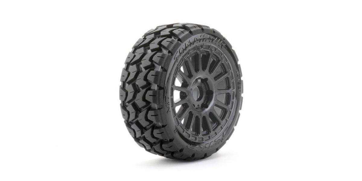 Extreme Tyre 1/8th Buggy Tomahawk Belted on Black Rim - 1pr