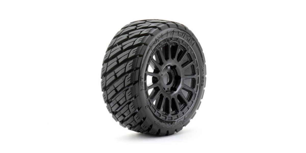 Extreme Tyre 1/8th Buggy Rockform Belted on Black Rim - 1pr