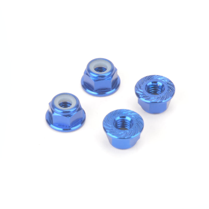 M4 Alloy Serrated Nuts Blue