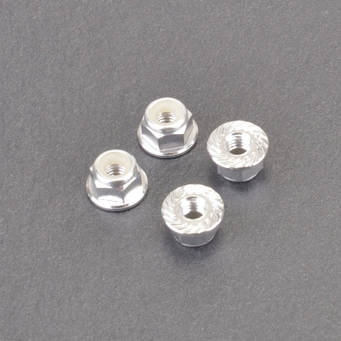 M4 Alloy Serrated Nuts Silver