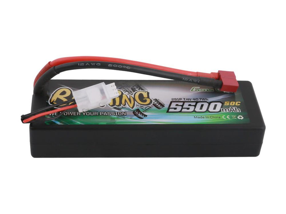 Lipo Hard Case Battery 2S 7.4v 5500mah - Deans/T Type Connector