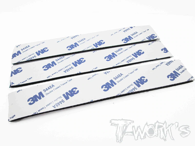 Black Adhesive Velcro Tape 25x150mm - 3pcs