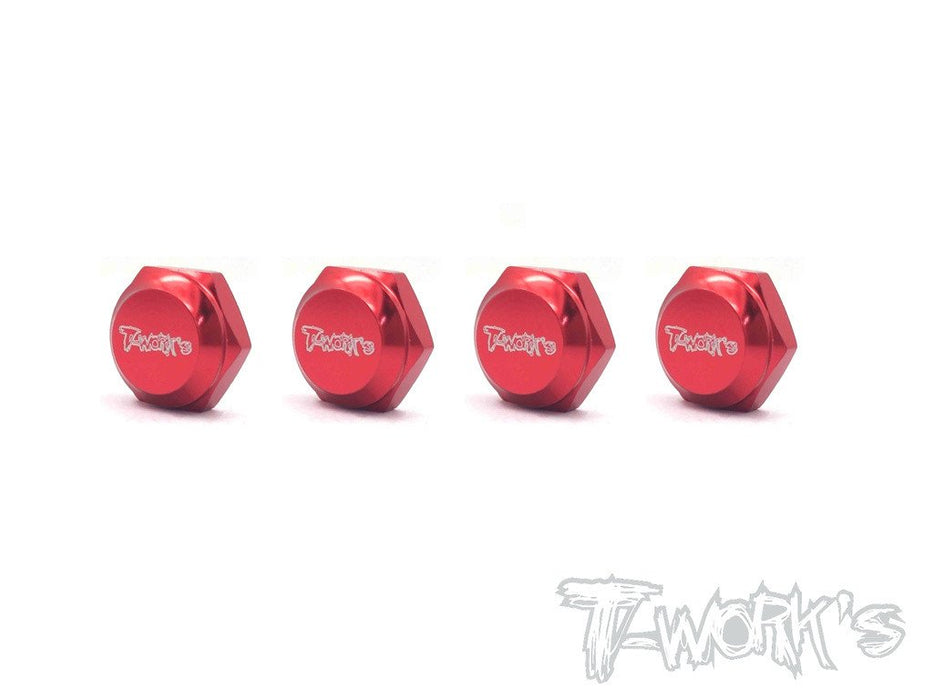 Self Locking Wheel Nut with Cover P1 - Red