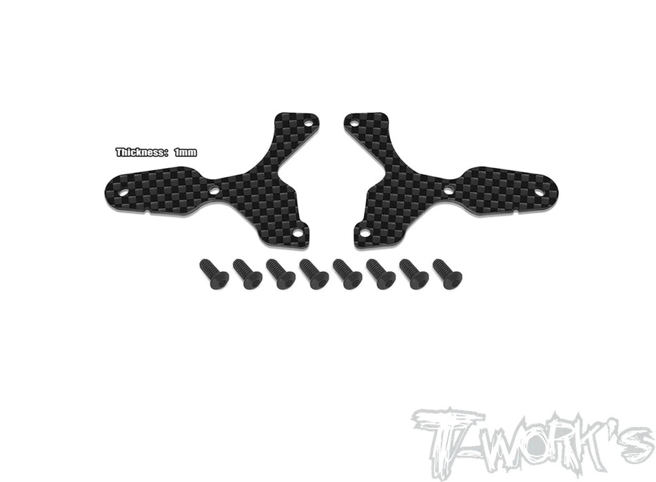 Graphite Front A-Arm Stiffeners 1mm for Team Associated RC8B4