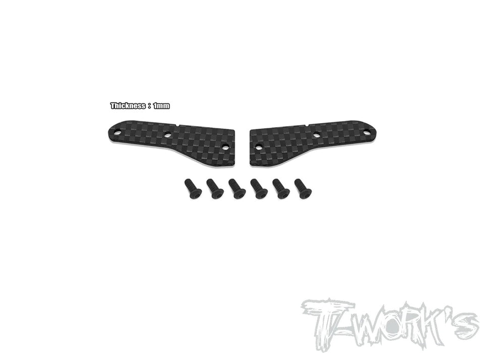 Graphite Front Upper A-Arm Stiffeners 1mm for Team Associated RC8B4