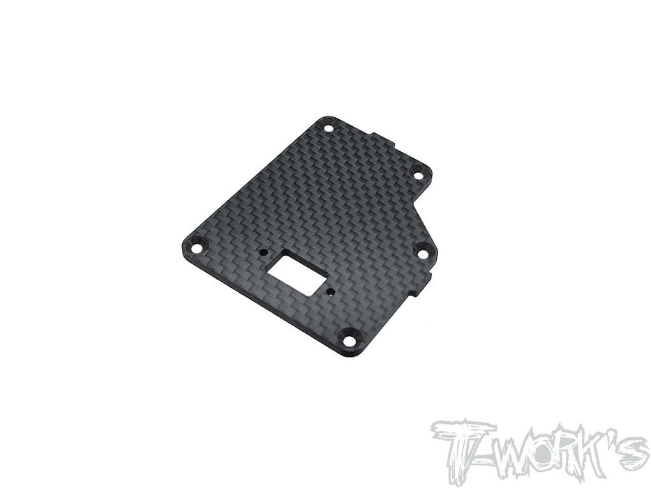 Team Associated RC8B3.2 Graphite Receiver Box Plate with Switch Hole