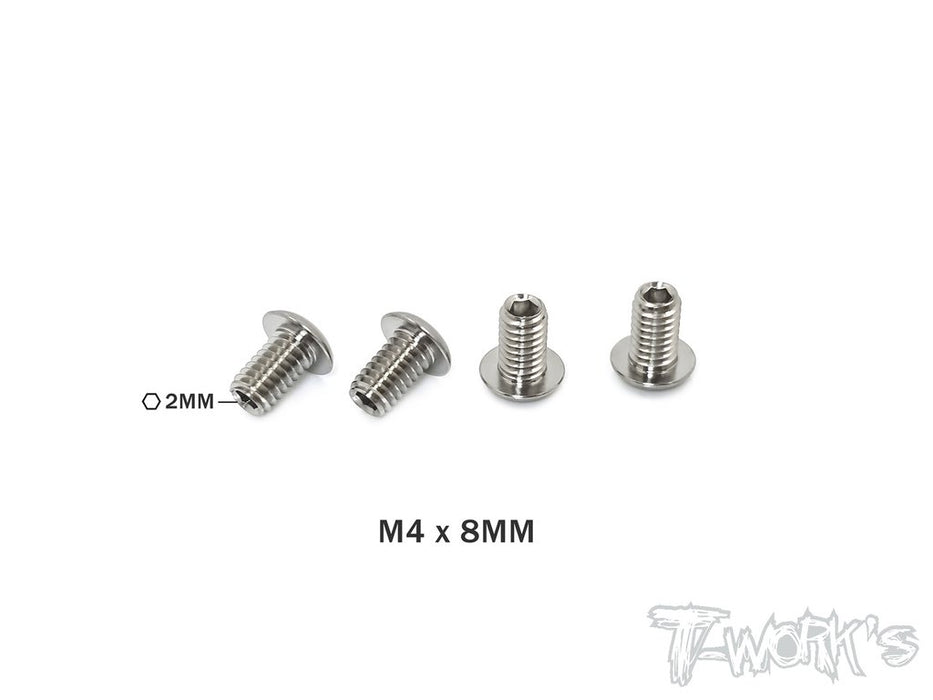 Titanium Down Stop Screws M4 x 8mm - 4pcs