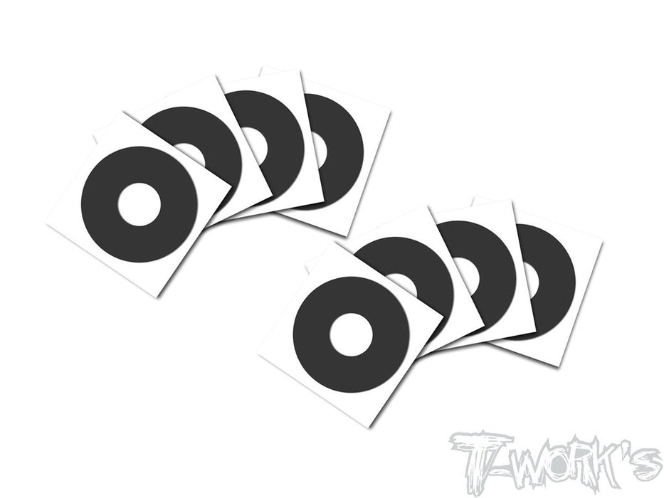 1/8th Buggy Wheel Stickers Black- 8pcs