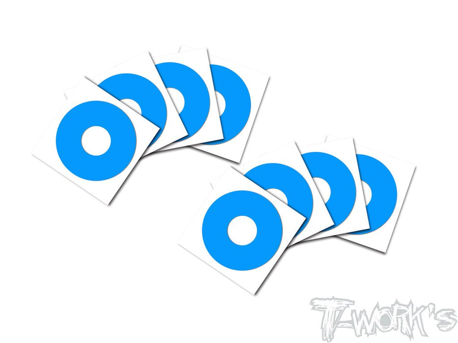 1/8th Buggy Wheel Stickers Blue - 8pcs