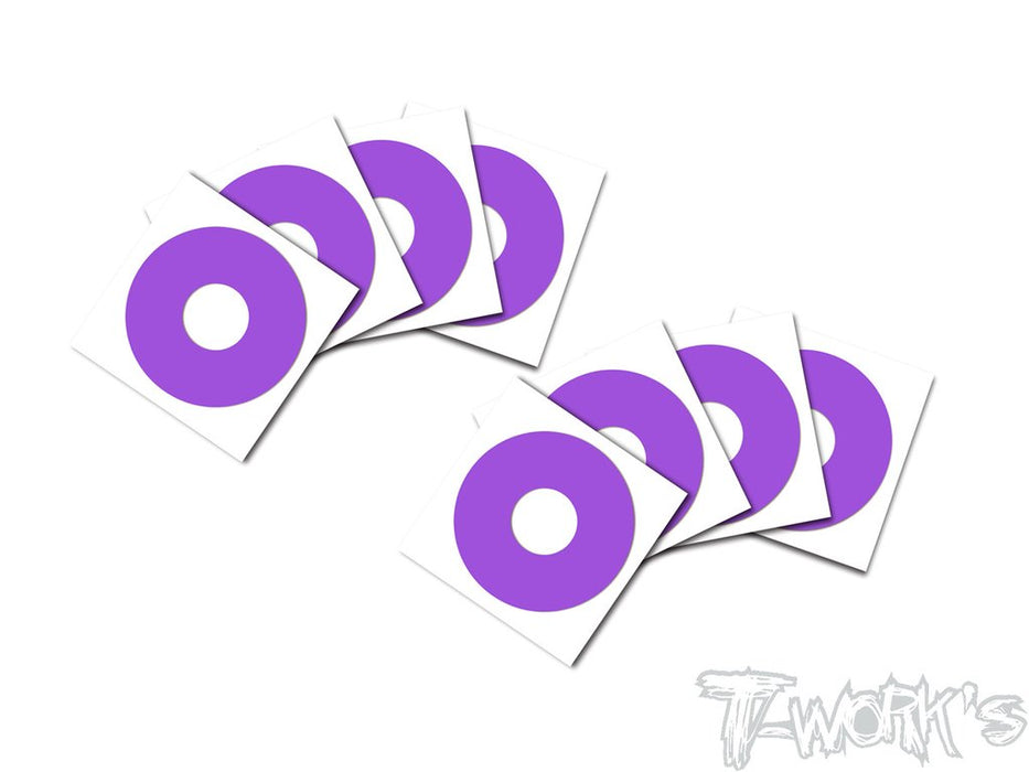 1/8th Buggy Wheel Stickers Purple - 8pcs