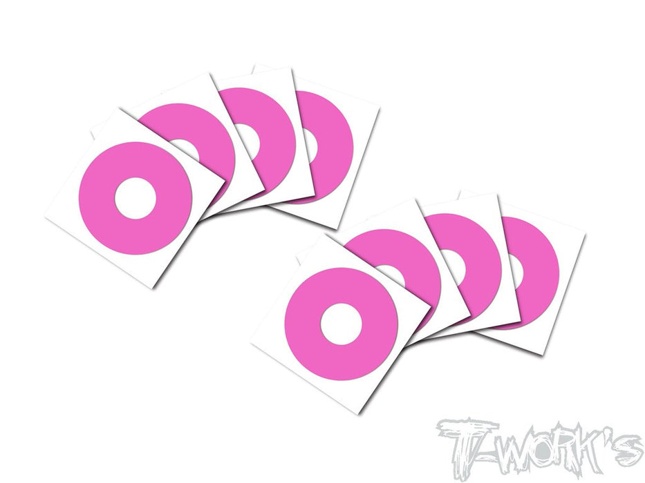 1/8th Buggy Wheel Stickers Pink - 8pcs