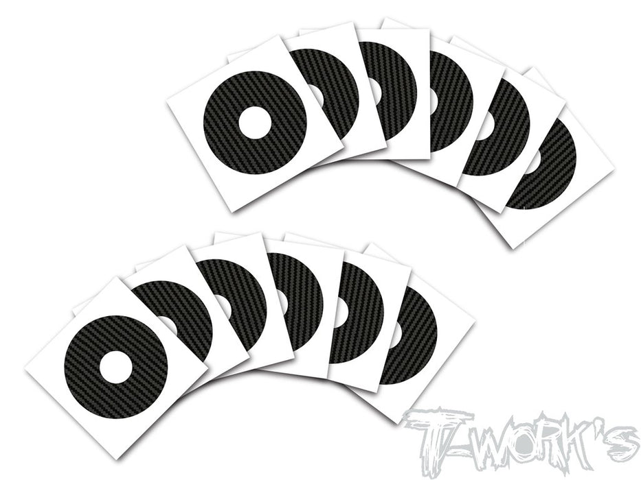 1/8th Truggy Wheel Stickers 3D Graphite - 12pcs