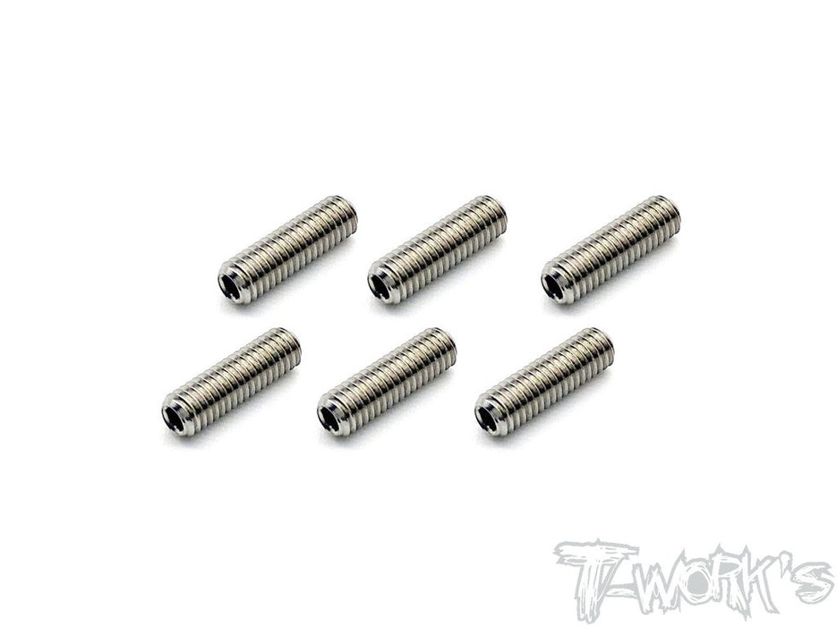 Titanium Hex Grub Screw 3 x 10mm - 6pcs