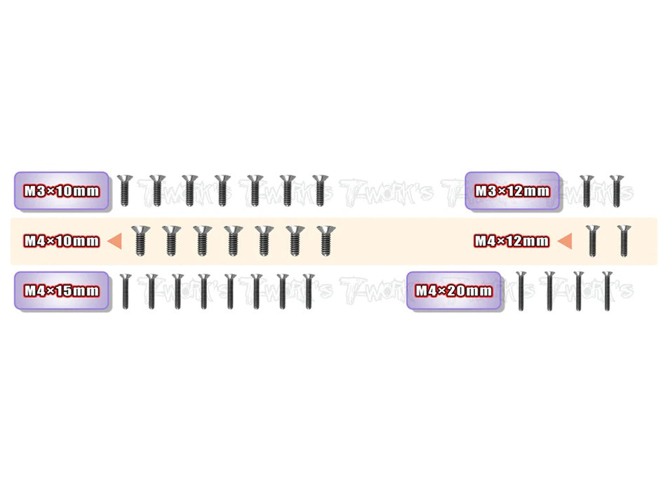 Titanium Bottom Screw Set for Mugen MBX8R