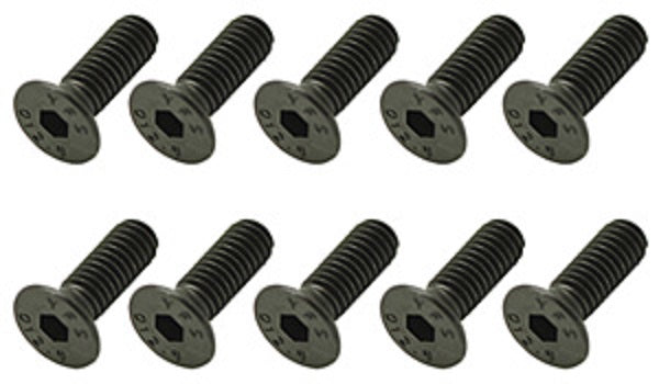 Steel Countersunk Hex Screws M4x12mm - 10pcs