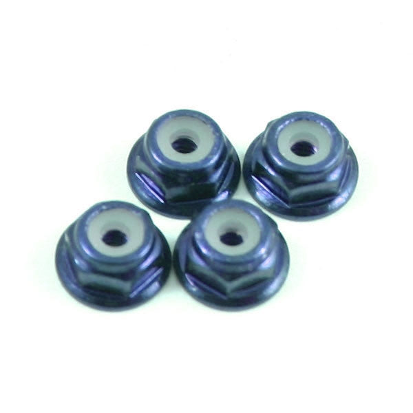 Flanged Locknuts M2 - Blue