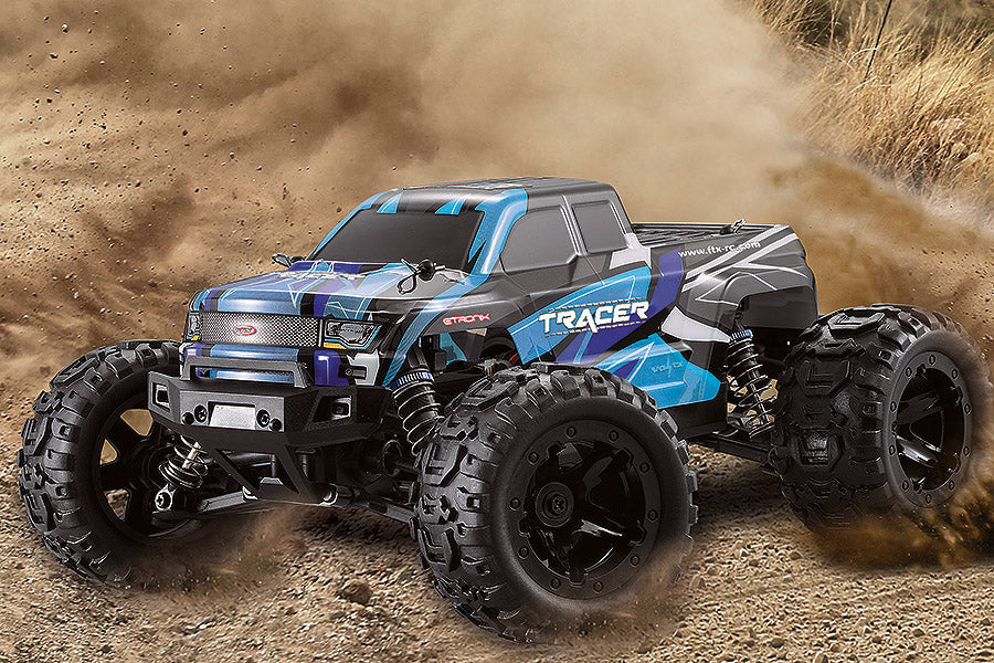Tracer 1/16th Electric 4WD Monster Truck Ready To Run - Blue Tracer 1/16th Electric 4WD Monster Truck Ready To Run - Blue