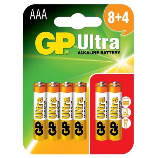 AAA Batteries - Pack of 8 Plus 4 Free