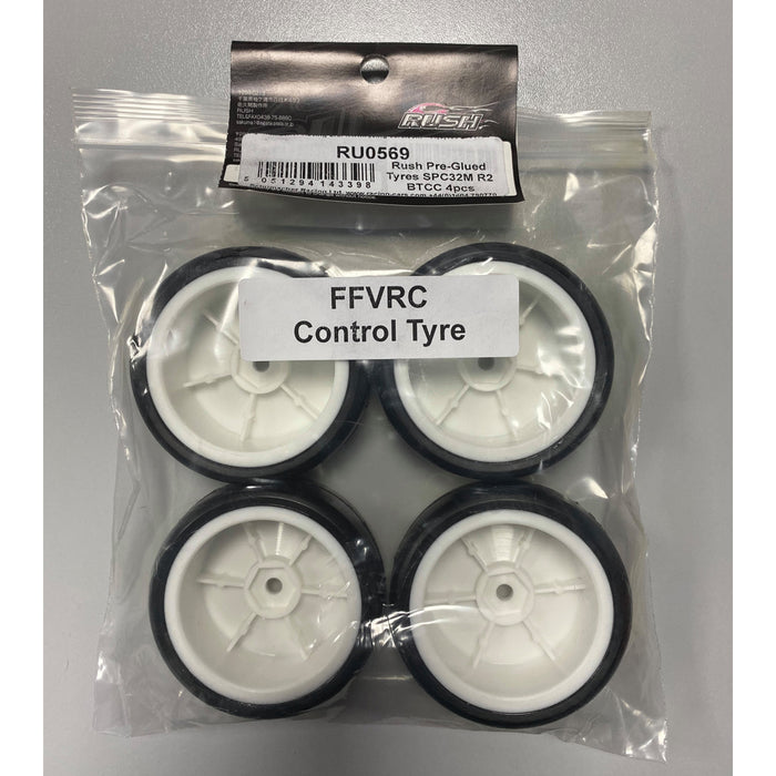 Pre-glued Tyres SPC32M R2 BTCC 1/10th On Road - 4pcs